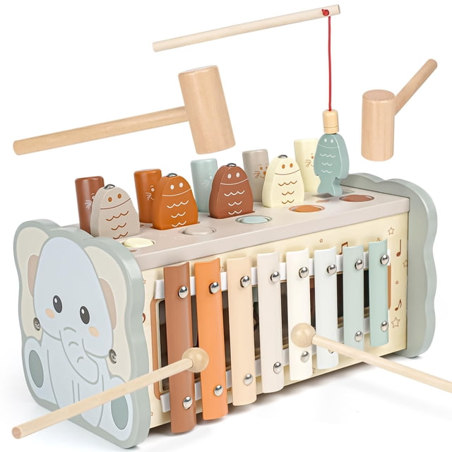 Xilófono Montessori Toy Joyreal de madera para martillar