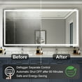Forclover 84 x 42 inch Rectangular LED Light Bathroom Mirror, Bathroom Vanity Mirror Include ...