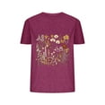 thumbnail image 2 of Aloohaidyvio Graphic T Shirts for Women,Summer Womens Vintage Flowers Crew Neck Printed Shirt Spring Boho Flower Graphic Tee 2024 Wildflower Botanical Short Sleeve T Shirt, 2 of 4