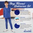 thumbnail image 2 of Elowel Boys Thermal Underwear Set for Kids Soft Cozy Fleece Base Layer XL Royal Blue, 2 of 7