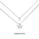 thumbnail image 4 of Qarigey Collar femenino Colgante de doble capa Gargantillas chapadas en cobre Joyas Novias Boda Fiesta de compromiso Viajar Oro Ropa, zapatos y accesorios Miscelánea Or blanc Qarigey AP009528-01, 4 of 6