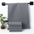 thumbnail image 7 of PiccoCasa 6Pcs Cotton Waffle Weave Kitchen Towels Set 12.6"x 12.6" Dark Gray, 7 of 7