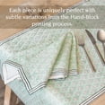 thumbnail image 3 of over&back Hand-Blocked Printed Cotton Cloth Napkins - Washable Napkins Set for Mixing, Matching, and Creating a Custom Home Decor Tablescape - Green Leaf, 3 of 11