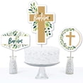 thumbnail image 3 of Big Dot of Happiness Baptism Elegant Cross - Religious Party Centerpiece Sticks - Table Toppers - Set of 15, 3 of 7