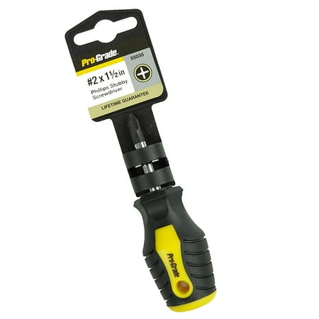 

#2 Screwdriver Phillips x 1-1/2 Stubby Magnetic Tip Cushion Grip Pro Grade