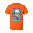 thumbnail image 2 of Swimming Sea Turtle Animal Lover Men's Graphic T-Shirt, Orange, 5XL, 2 of 3