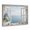 D, variant on XaaKee Window to the Ocean Coastal View Hydrangea Art Prints Canvas Wall Art Prints Inner Framed 18*12Inch