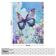 thumbnail image 4 of Shiartex  Butterfly Blanket Lavender Butterfly Throw Blanket, Blanket Gifts for Kids Girls Women,Colorful Flowers Blanket Soft Cozy Blanket for Bed Sofa, 4 of 6