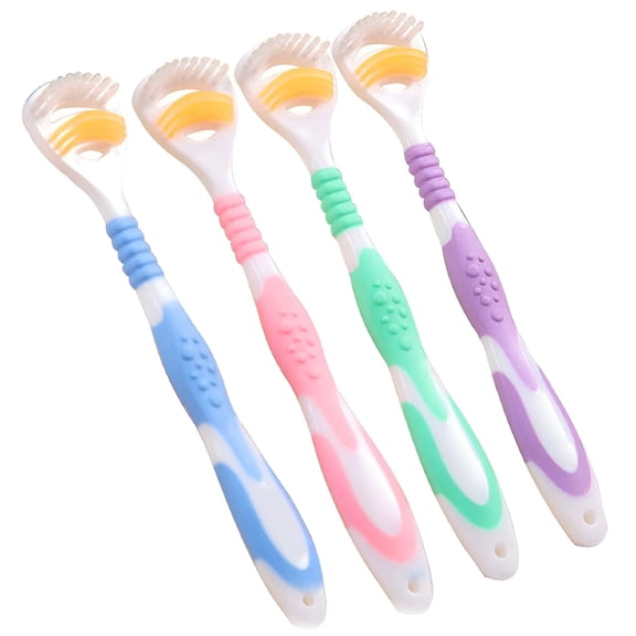 ACDANC Dual Side Coated Tongue Brush Oral Tongue Care Cleaner Tool