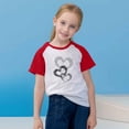 thumbnail image 6 of Feancey Boys Girls T Shirts Cute Heart Print Summer T-Shirt Raglan Short Sleeve Round Neck Tops Soft Casual Tshirts Flash Sale Red 4 Years, 6 of 10