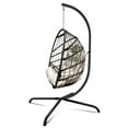 thumbnail image 3 of Patio Swing Egg Chair With And 304 Stainless Steel Hook - Reliable Foldable Hanging Stand Comfortable Cushion Pillow, 3 of 6