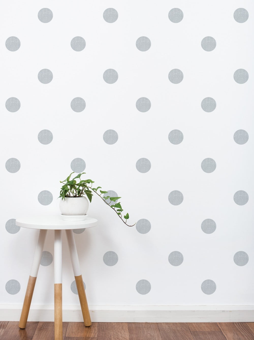 Textured Dots Wall Sticker, 3 Inch Grey