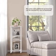 thumbnail image 5 of End Table, Side Table, Nightstand, 2-Tier Storage Shelf, Sofa Table for Small Space, Living Room, Bed Room White, 5 of 17