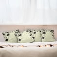 thumbnail image 3 of Ambesonne Vintage Throw Pillow Cover 4 Pack, Diamonds Forks Spoons, 18", Avocado Green Black, 3 of 6
