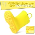 thumbnail image 6 of Kushyshoo Little Big Kids Rain Boots Boys Girls Yellow Solid Boots Size 1, 6 of 7