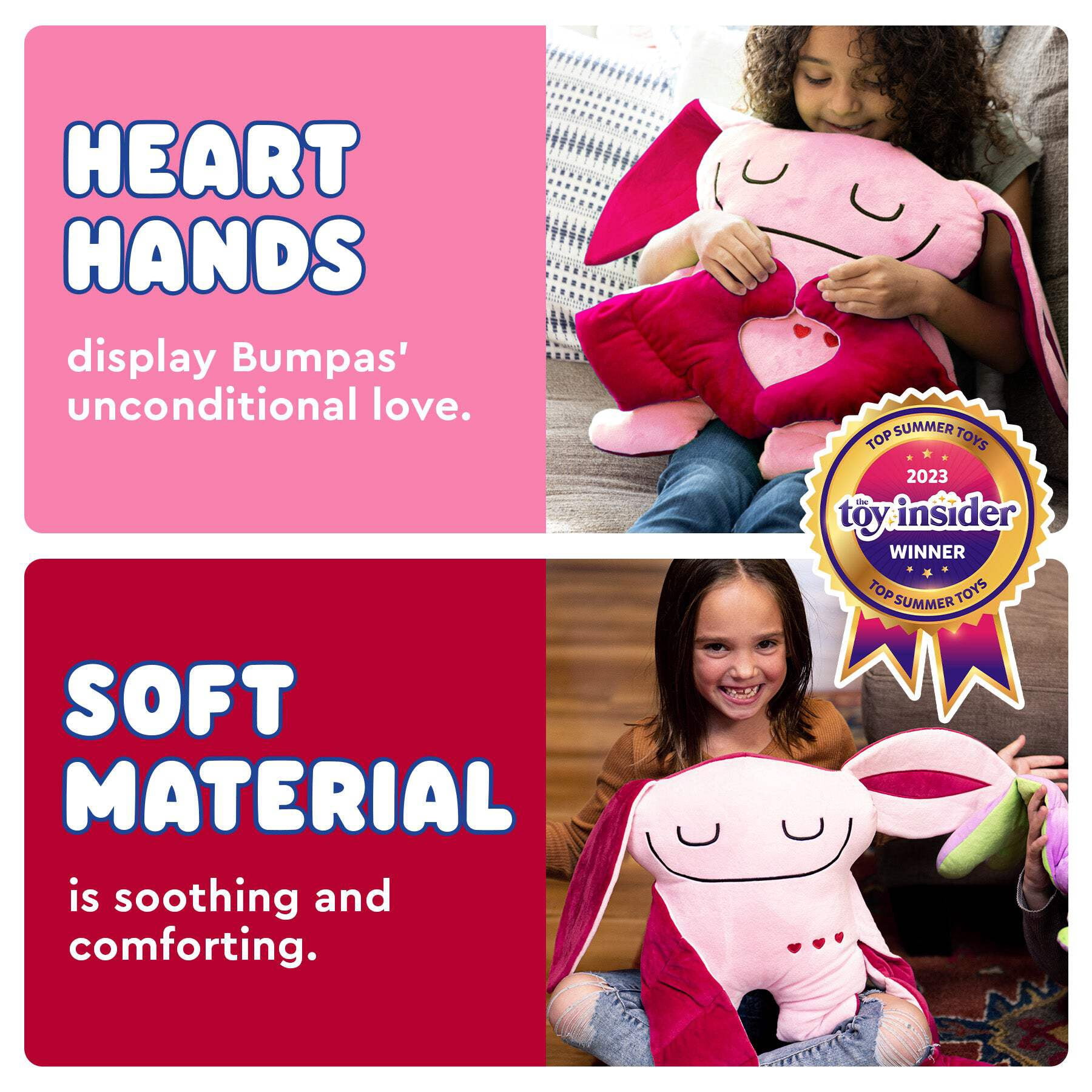 Lucky - Bumpas Weighted Plush Toy to Help Sleep, Stress, Anxiety - Pink/Magenta - Ages 3+