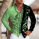 thumbnail image 1 of Camisa de verano para hombre con estampado de símbolo de instrumento musical, cuello tipo cárdigan, camisa informal de calle de un solo pecho, 1 of 6