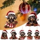 thumbnail image 1 of Pendiente de perro dachshund, adorno de Navidad para coche, ornamiento colgante para árbol de Navidad, metal, decoración de interiores, para dormitorio, dachshund Christmas ornament, coche, 1 of 9