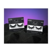 KISS Lash Couture Faux Mink 3D Matte Black, False Eyelashes, Matte Silk, 14mm, 1 Pair