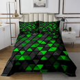 thumbnail image 1 of Erosebridal Neon Geometric Coverlet Set King,Gradient Triangle Bedding Set,Boys Room Decorative,Ultra Soft,3 Pieces, 1 of 5