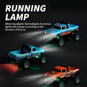 Off Road Rc Car, Remote Monster Truck, Mini Rc Car, Alloy Shell, Led LightforCar, Remote Light, Orange Blue, Rc TruckandTrailer, Rc Controller, Blue Gift Box