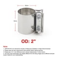 thumbnail image 2 of Lefu Adjustable Stainless Steel DIY Exhaust Muffler Connector Sleeve Clamp, 2 of 4