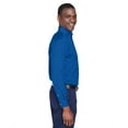 thumbnail image 3 of Harriton M500T Men's Tall Easy Blend™ Long Sleeve Twill Dress Shirt-French Blue-3XLT, 3 of 3