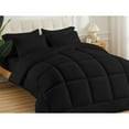 thumbnail image 2 of 1 Piece New Fluffy Pattern Comforter, 800 TC, 100% Egyptian Cotton, Twin/Twin XL Size Black Solid, 2 of 6