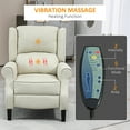 thumbnail image 4 of HOMCOM Massage Recliner Sofa with Heat Function, Remote Control, White, 4 of 9
