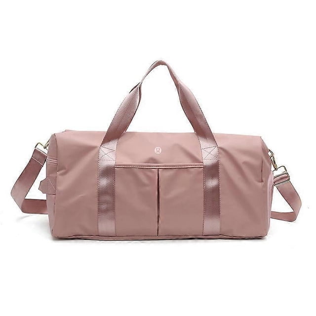 Bolsa de deporte para gimnasio, con bolsa para zapatos, bolsa impermeable, bolsa de viaje, rosa claro