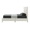 thumbnail image 4 of Inspired Home Raffaele Leather PU Platform Bedframe Full Size Nailhead Trim, White, 4 of 9