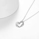 thumbnail image 3 of Collar de corazón, joyería de amor de oro fino para mujer, para esposa/mamá/gi, 3 of 5
