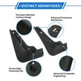 thumbnail image 4 of Unique Bargains Mud Flaps for Chevrolet Equinox LT RS ACTIV 2025 Front & Rear Splash Guards Durable Black No-Drill Easy Install Kit, 4 of 7
