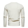 thumbnail image 5 of ZKCCNUK Men's Spring And Autumn New Youth Men's Knitwear Slim Fit Round Neck Pullover Sweater Casual Solid Color Bottoming Shirt Large Size Sweater on Clearance, 5 of 5