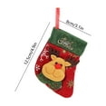 thumbnail image 3 of Porta cubiertos para calcetines navideños, bolsita para dulces, bolsa para cuchillo, cuchara y tenedor, decoración para calcetines navideños, colgante para árbol de Navidad, calcetines navideños de te, 3 of 6