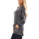 thumbnail image 2 of Sudadera informal con manga raglán y cuello redondo para mujer, sudadera de manga larga con bolsillo de color en contraste, camiseta informal Ofspeizc HMFJ298-9, 2 of 7