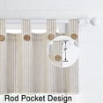 thumbnail image 3 of Shininglove Kitchen Curtains 30inch Rod Pocket Window Treatment Set of 2, Beige, 3 of 7