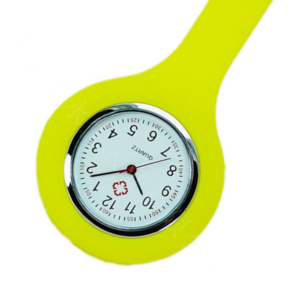 Silicone Nurse Doctor Pocket Watches Brooch Tunic Fob Watch With Free