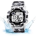 thumbnail image 2 of Men Waterproof Wristwatch LED Camouflage Sports Electronic Watch (Black), 2 of 6