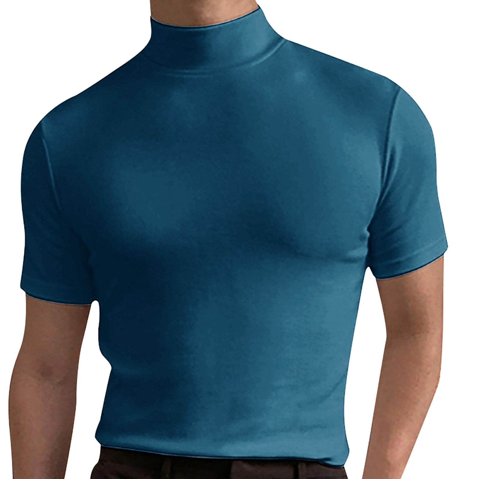 Mock turtleneck t shirt hotsell