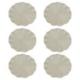 thumbnail image 5 of OIUR 6Pcs/Set Round Placemat Set Weave Design Washable Non-slip Dining Mat Corrugated Edge Heat-resistant Table Mat, 5 of 7