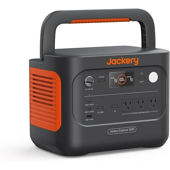 Jackery Explorer 1000 v2 Portable Power Station(2024 New Version), Solar Generator for Outdoor/Camping/Off-grid Living/RV/Emergency