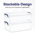 thumbnail image 5 of Superio Clear Storage Box with Lid, 22 Quart Plastic Container Bins for Organizing, Stackable Crate, Storage Bin Organizer for Home, Office, School, and College, 5 of 8