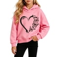 thumbnail image 2 of NAISIBABY Girls Sweatshirts Size 8, Long Sleeve Hooded Fashion Pullover Graphic Hoodies Pink, 2 of 6