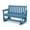 Blue, variant on SERWALL Outdoor Glider Bench 2 Person, HDPE Material Weather-Resistant Rocking Chair Swings for Patio Porch Garden, Black