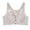 Light Gray, variant on Women Front Side Buckle Lace Edge Without Steel Ring Movement Seamless Gathering Adjustment Yoga Sleep Large Bra,Size 42AB