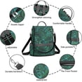 thumbnail image 4 of Waterproof Women's Nylon Backpack Purse - Lightweight Boho Casual Shoulder Bag Anti-Theft Daypack, Convertible Fashion Crossbody Bag for Daily Use, Travel, Work & School,, 4 of 7