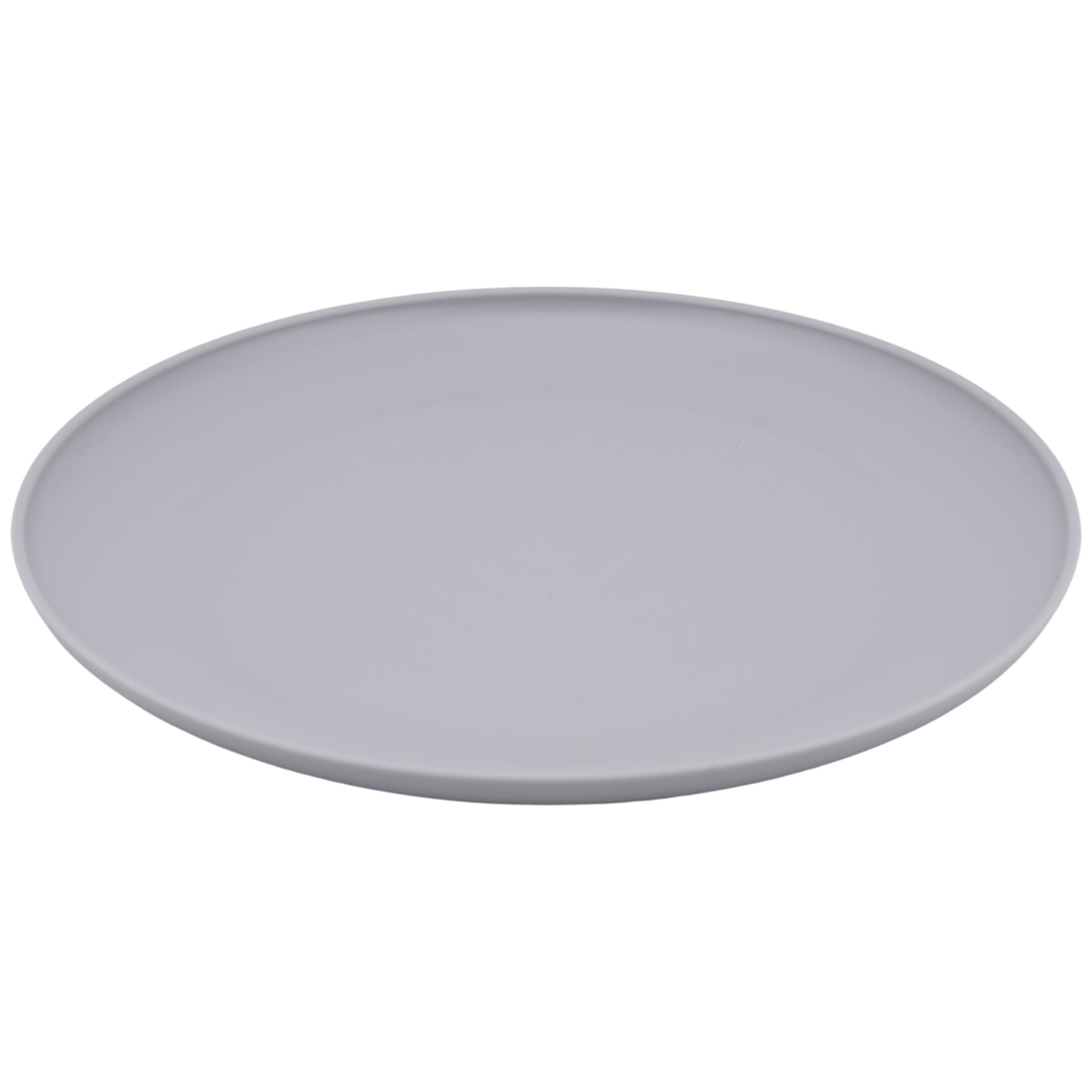 Mainstays Gray Round Plastic Plate, 10.5 inch 