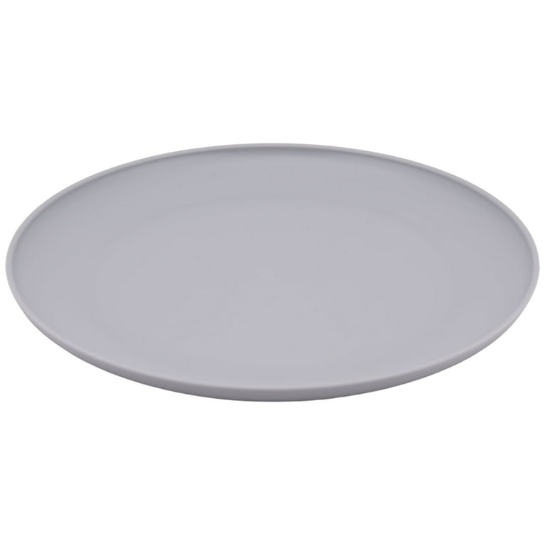 Mainstays Grey Round Plastic Plate 10.5 inch Walmart