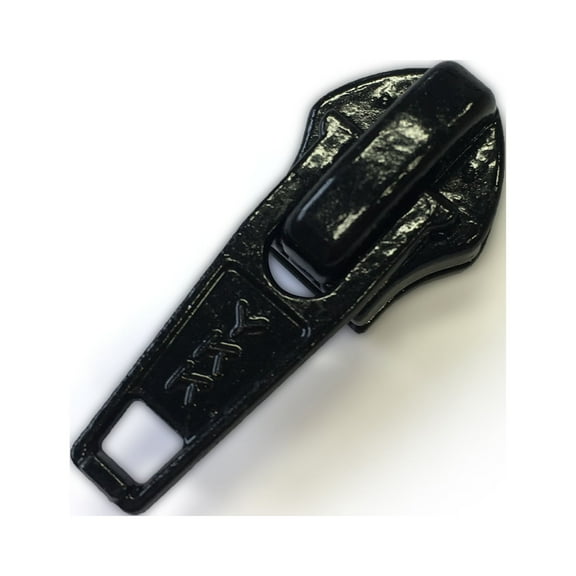 YKK #8C Nylon Coil Short Tab Slider Zipper Pull Black - 5 Pack